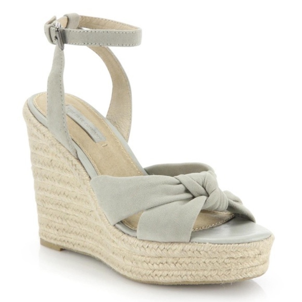 Frye Charlotte Twist Sage Espadrille Wedges Size 9